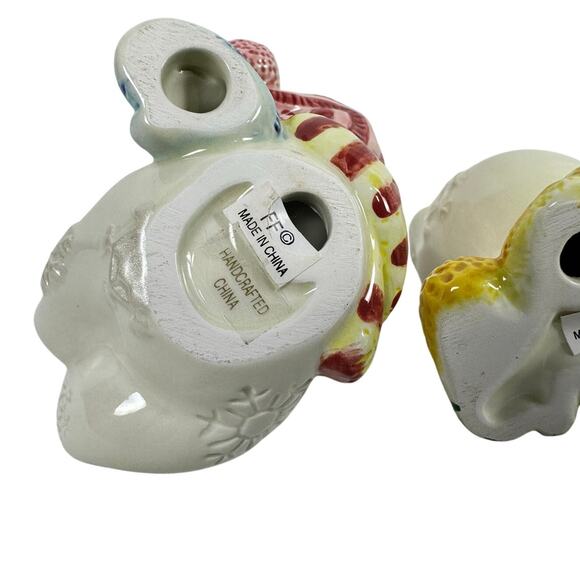 Fitz and Floyd Frosty Folks Three Tumbling Christmas Snowmen Figurines-no Box - Picture 5 of 6